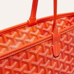 Goyard Goyardine Artois Tote PM Orange Canvas & Chevroches Calfskin Palladium Hardware - Image 3